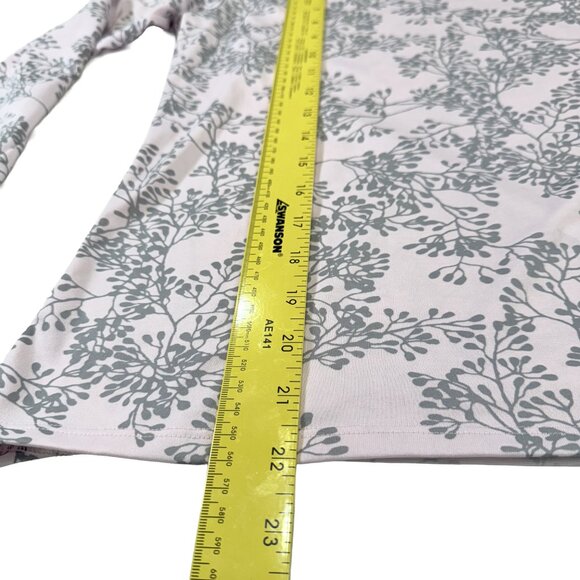 Patagonia Women’s Performance Baselayer Crew Shirt Size S – Pink & Green Leaf - Picture 8 of 8